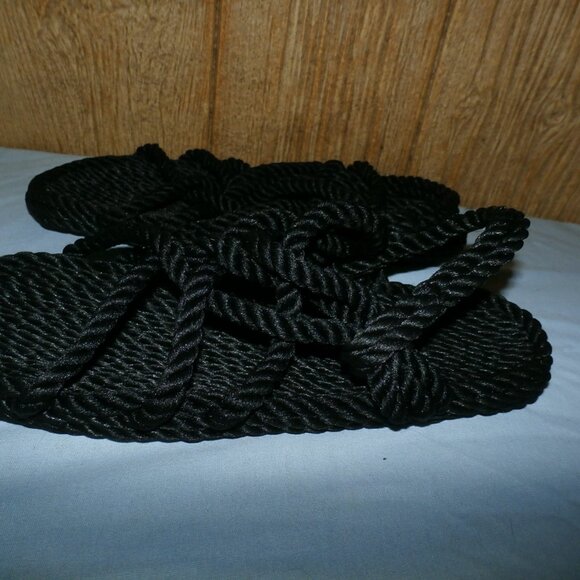 Utopian Rope Sandals   Black Handmade  Size  8 ladies 6.5 Men's  New w/ Tags - Picture 11 of 15